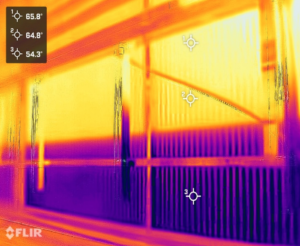 Infrared thermographic photo of cooling of commercial HVAC